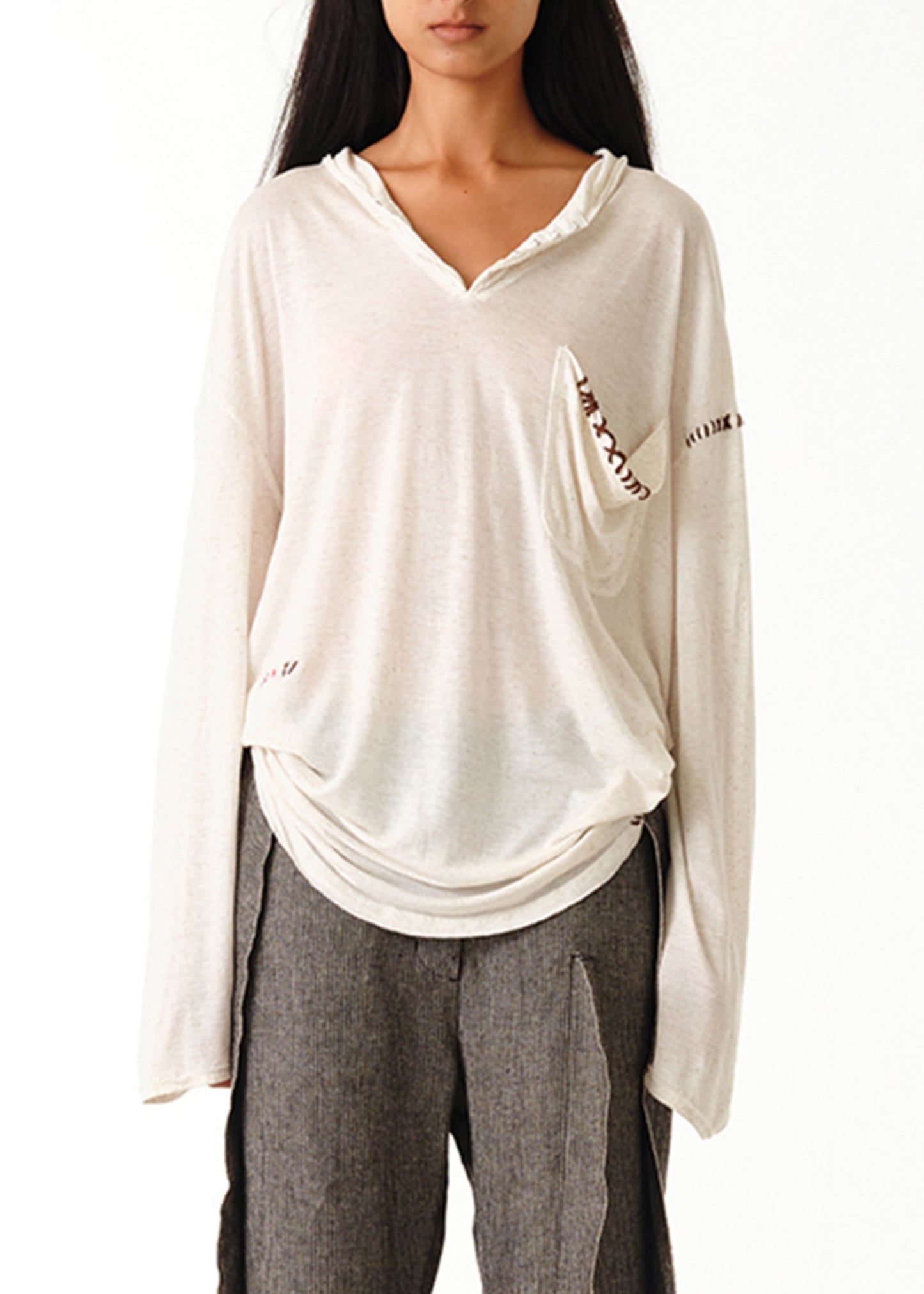 Hook Henley Stitch Top