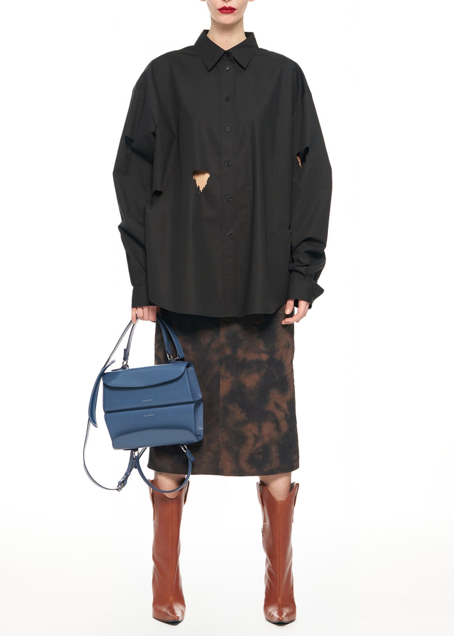 Push-skull Cut-out Detail Shirt