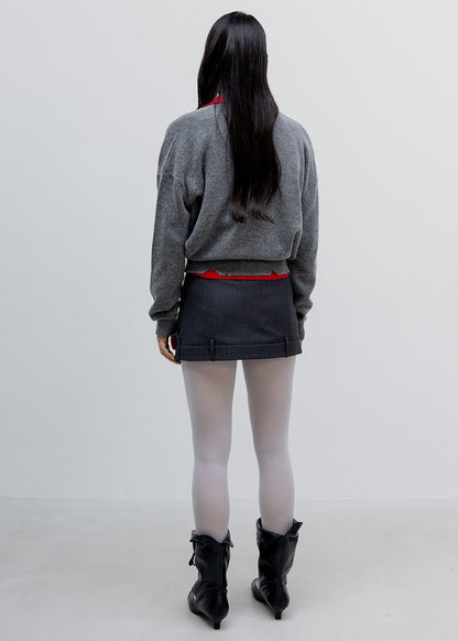 Wool Criss Cross Wrap Knit