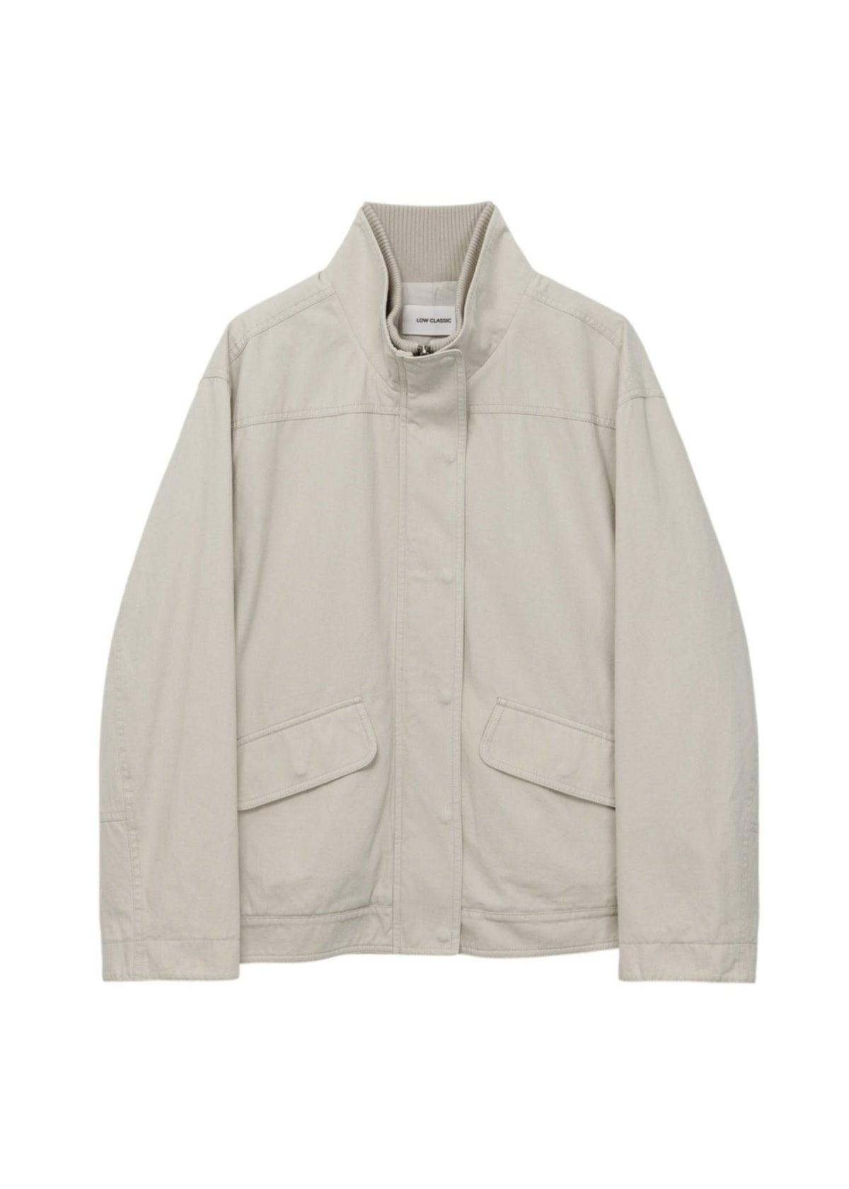 Washed Cotton Rib-Collar Jacket