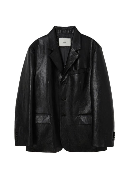 3 Button Alter-leather Blazer