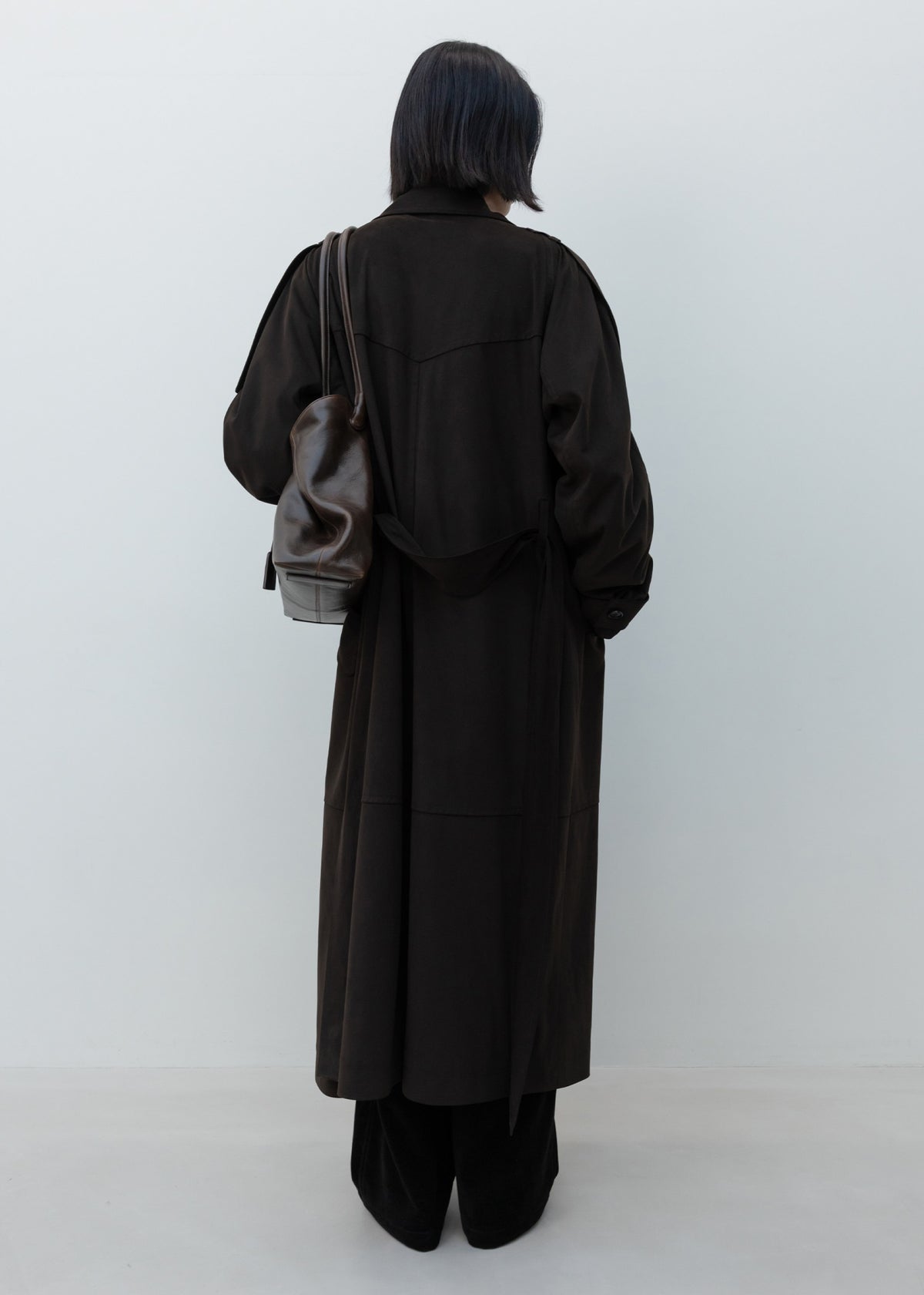 Suede Trench Coat