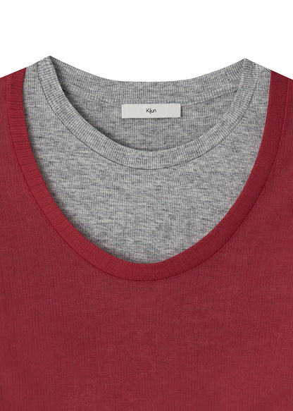 Layered Jersey Top