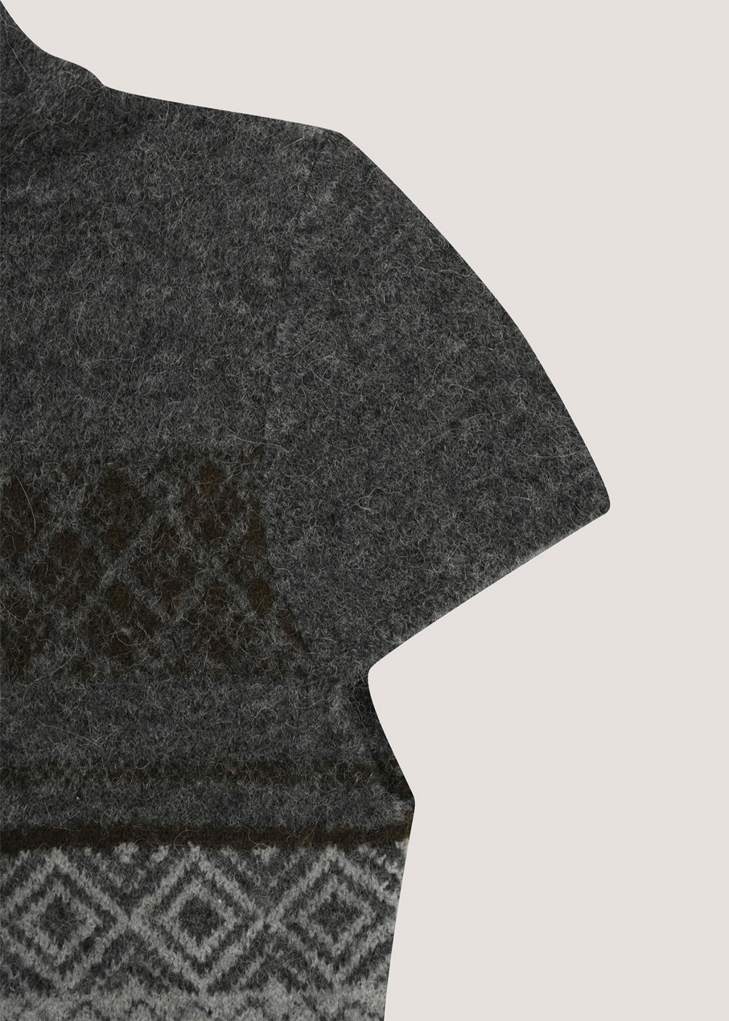 Half Cap Sleeve Intarsia Knit Top