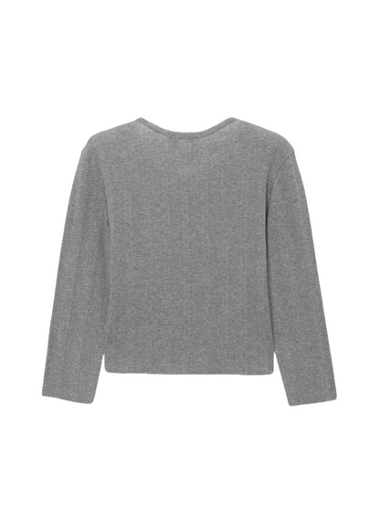 Pointelle Crewneck Cardigan