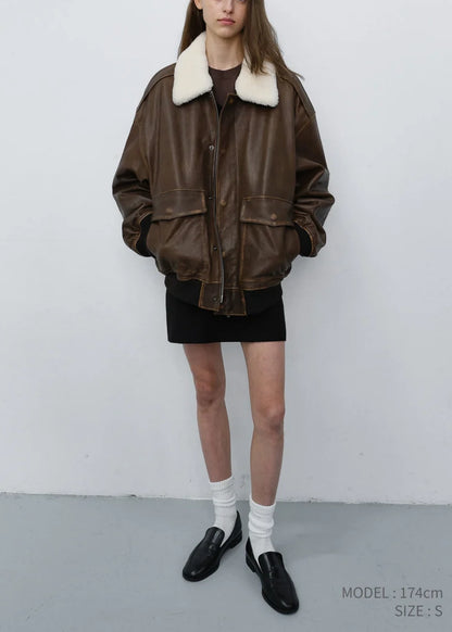 Detachable A-2 Leather Blouson