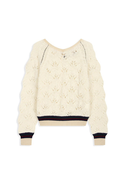 Open Back Pointelle Knit