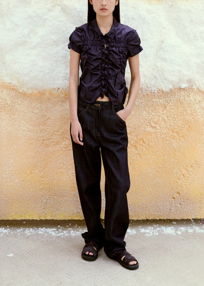 Wrinkle Half Sleeve Shirt