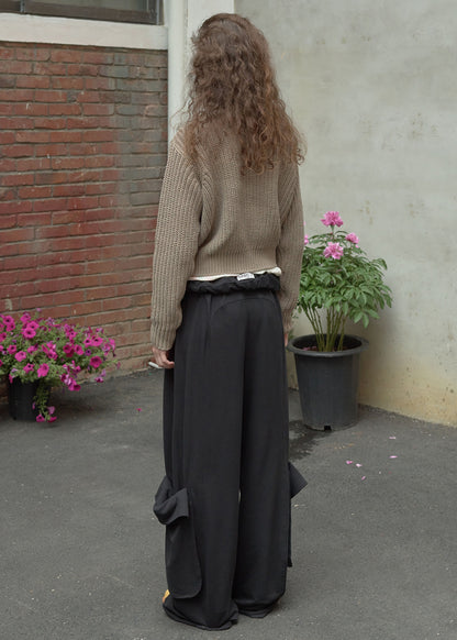 Appliqué Knit Zipup Jacket