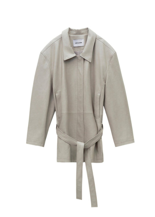 Low Waist Artificial Leather Jacket