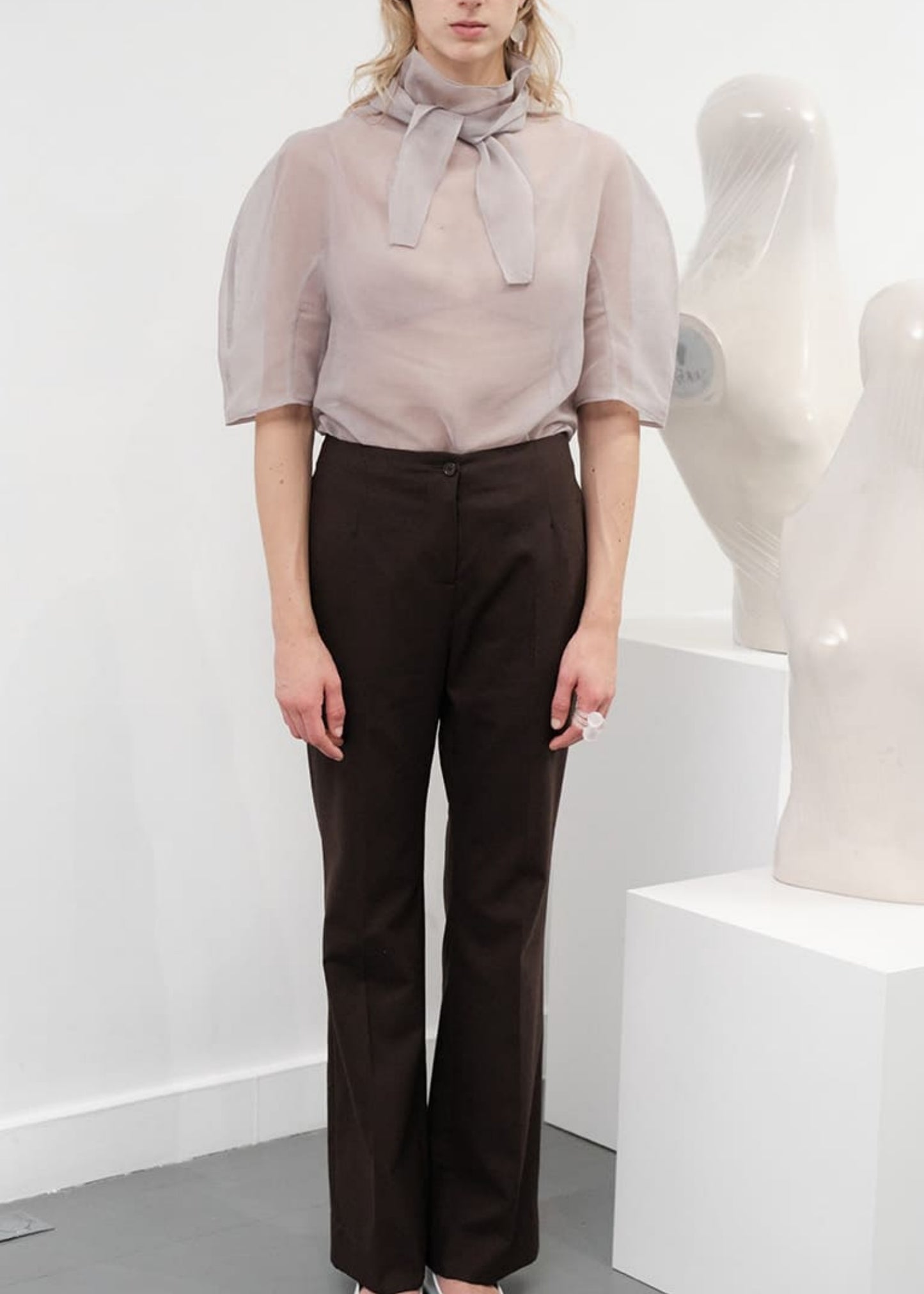 Knotted Collar Top