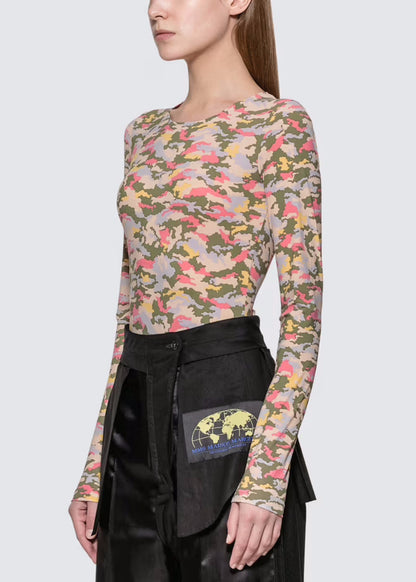 Printed Camouflage Bodysuit