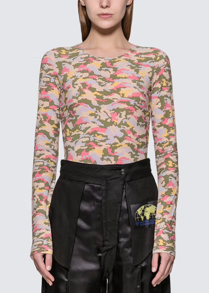 Printed Camouflage Bodysuit