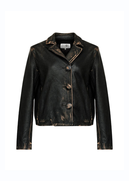 Washed Leather Jacket