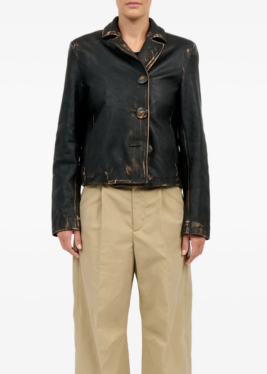 Washed Leather Jacket