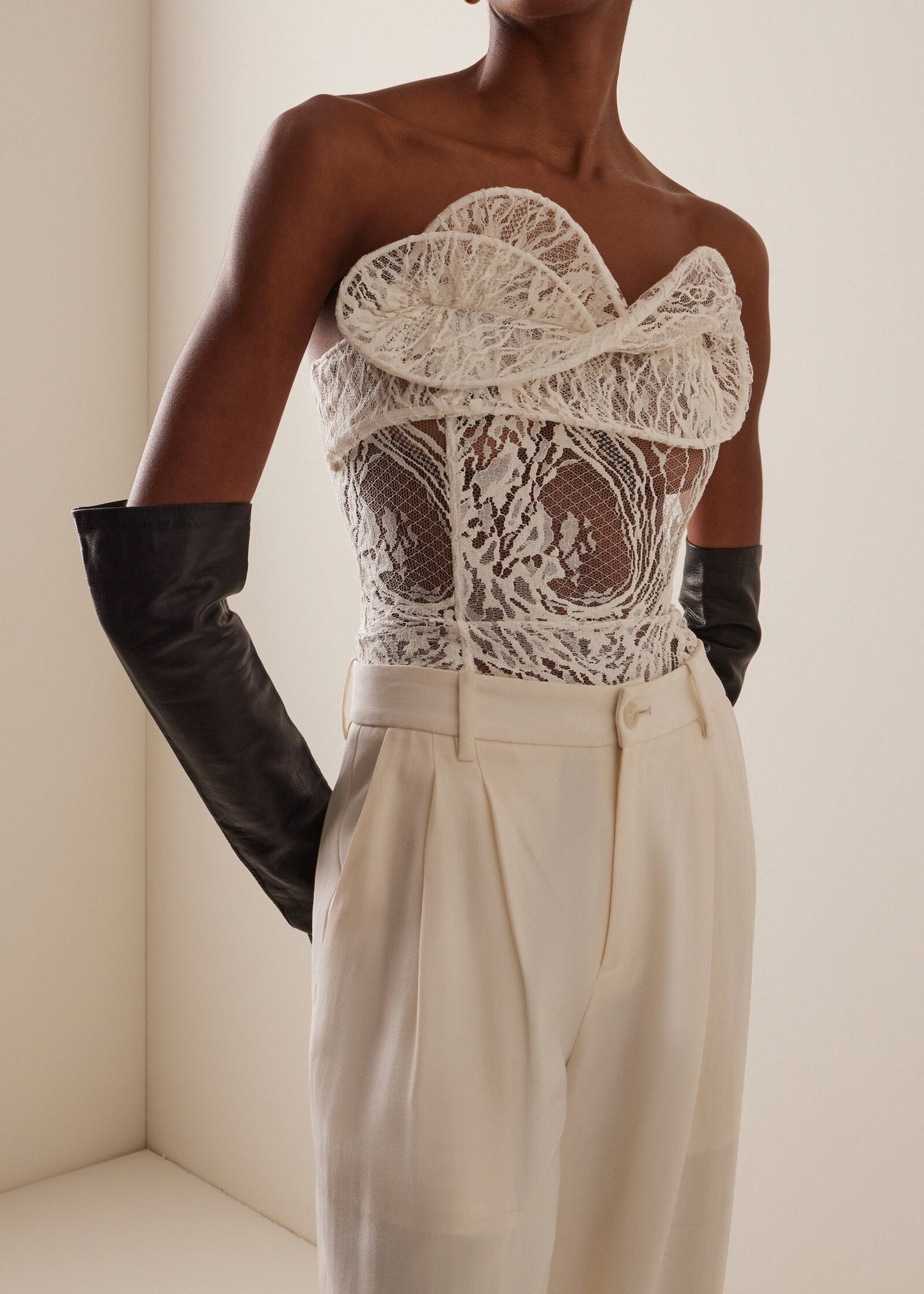 Cotton-blend Lace Top