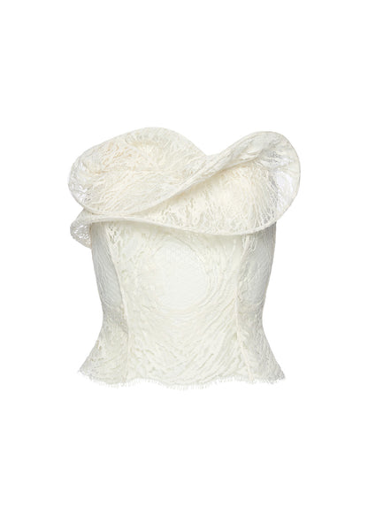 Cotton-blend Lace Top