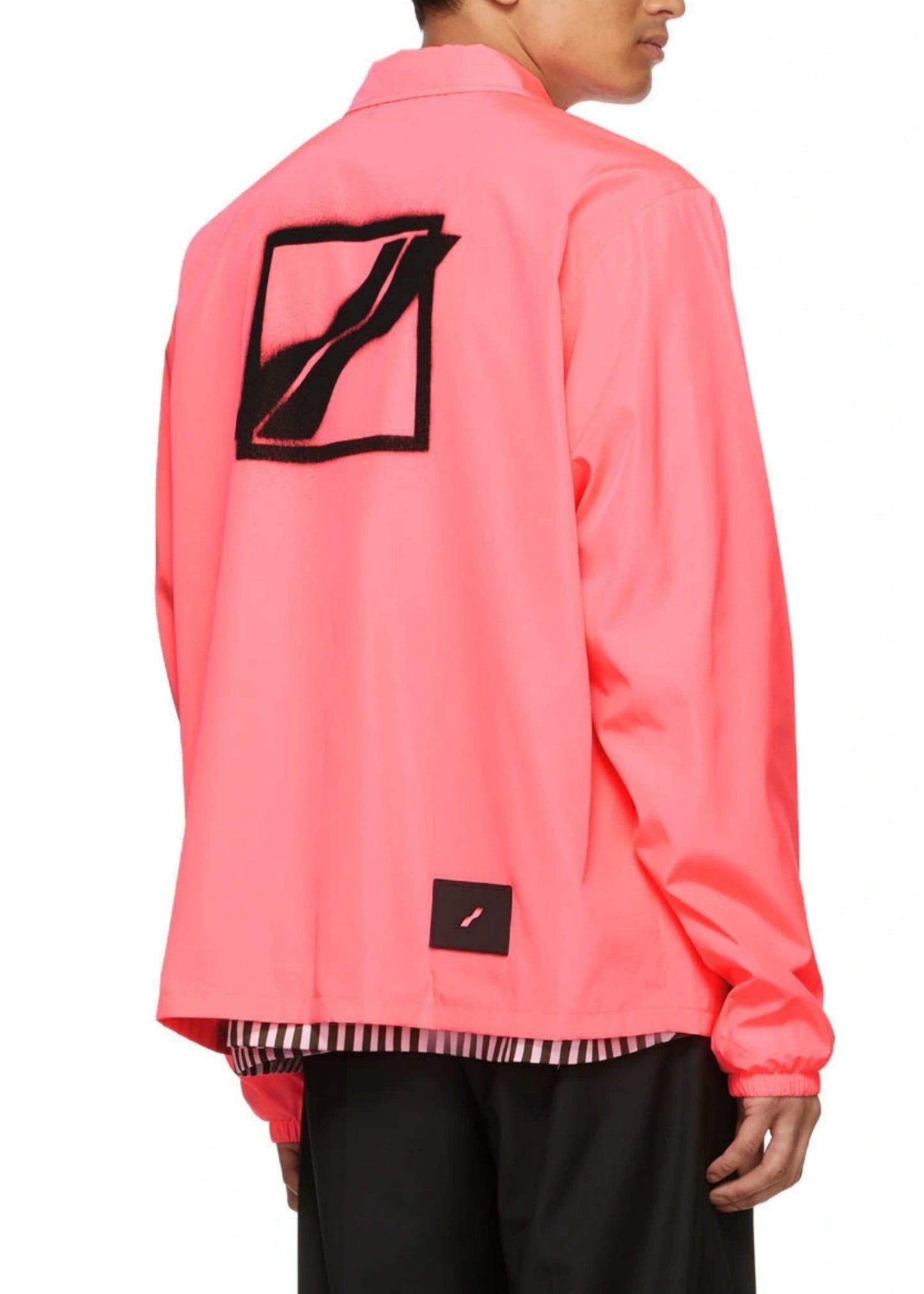 Neon Pink Logo Windbraker