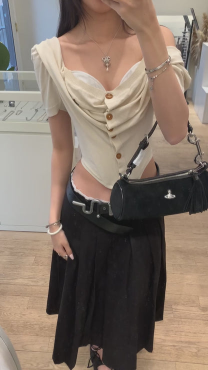 Short Sleeve Bea Corset Cardigan
