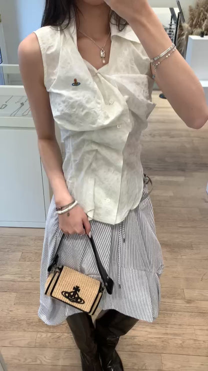 Short Sleeve Drunken Shirt
