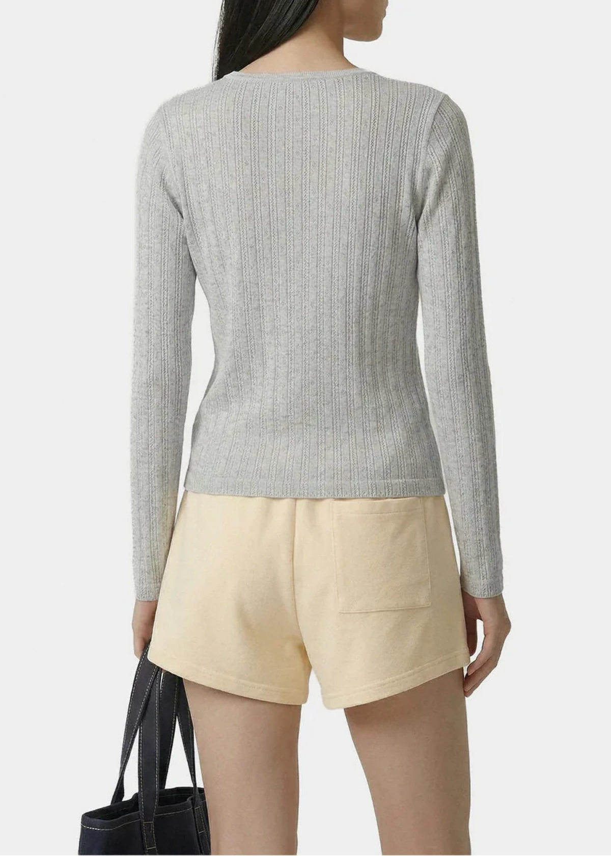 Signature Logo Pointelle Cardigan