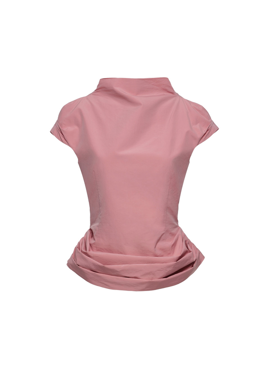 Fitted Draped Blouse
