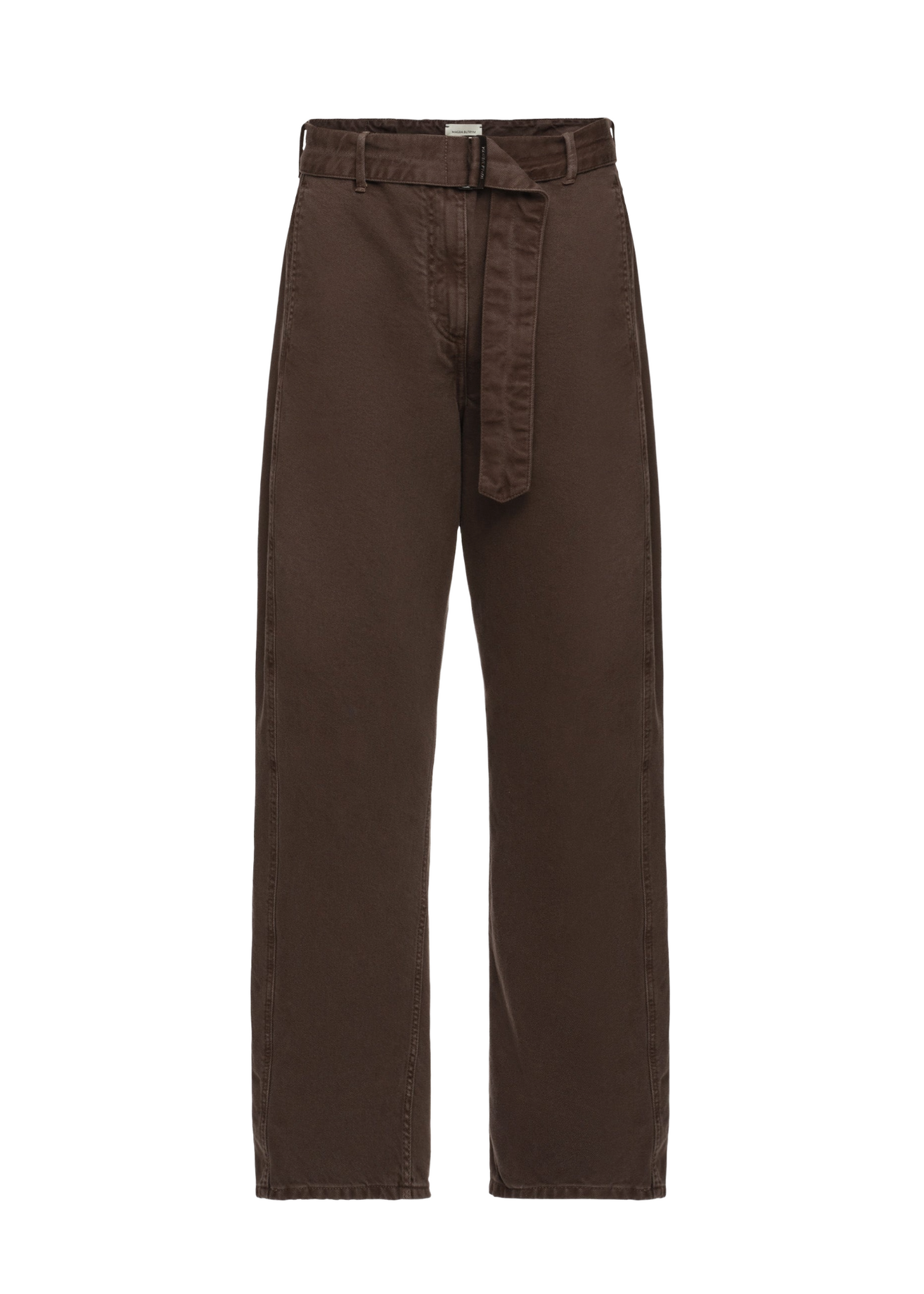 Denim Low-rise Belted Trousers