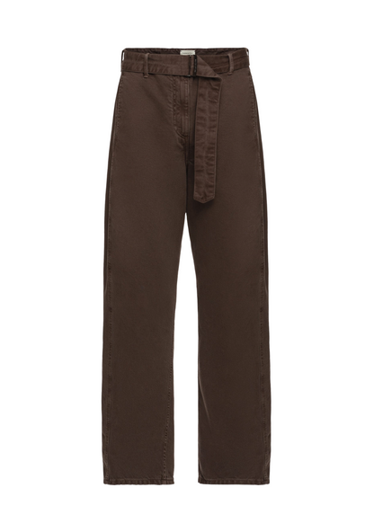 Denim Low-rise Belted Trousers