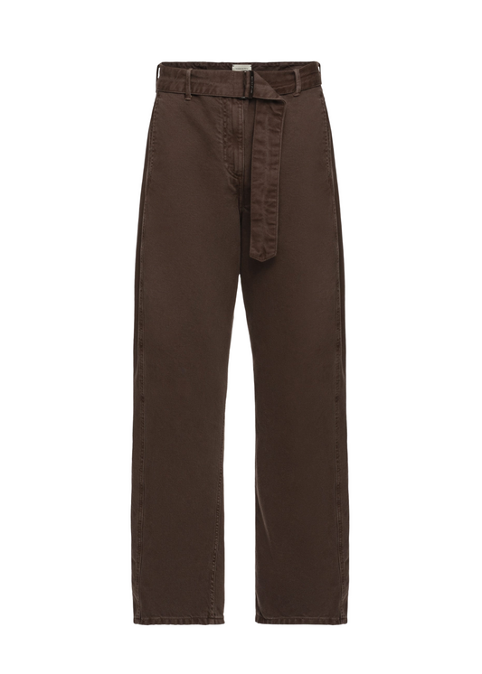 Denim Low-rise Belted Trousers