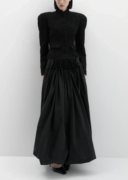 Bouclé Blazer With Stand Collar