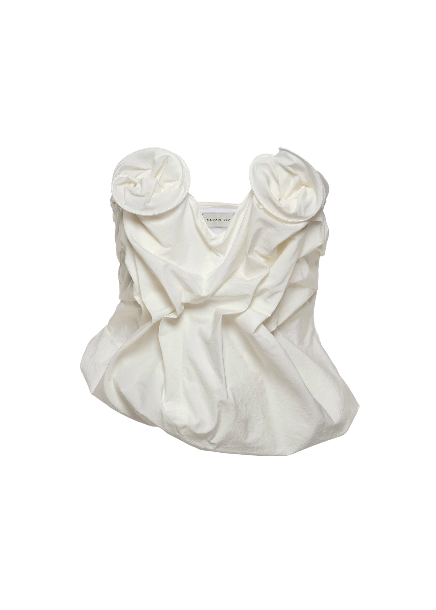 Draped Corset With Floral Detail