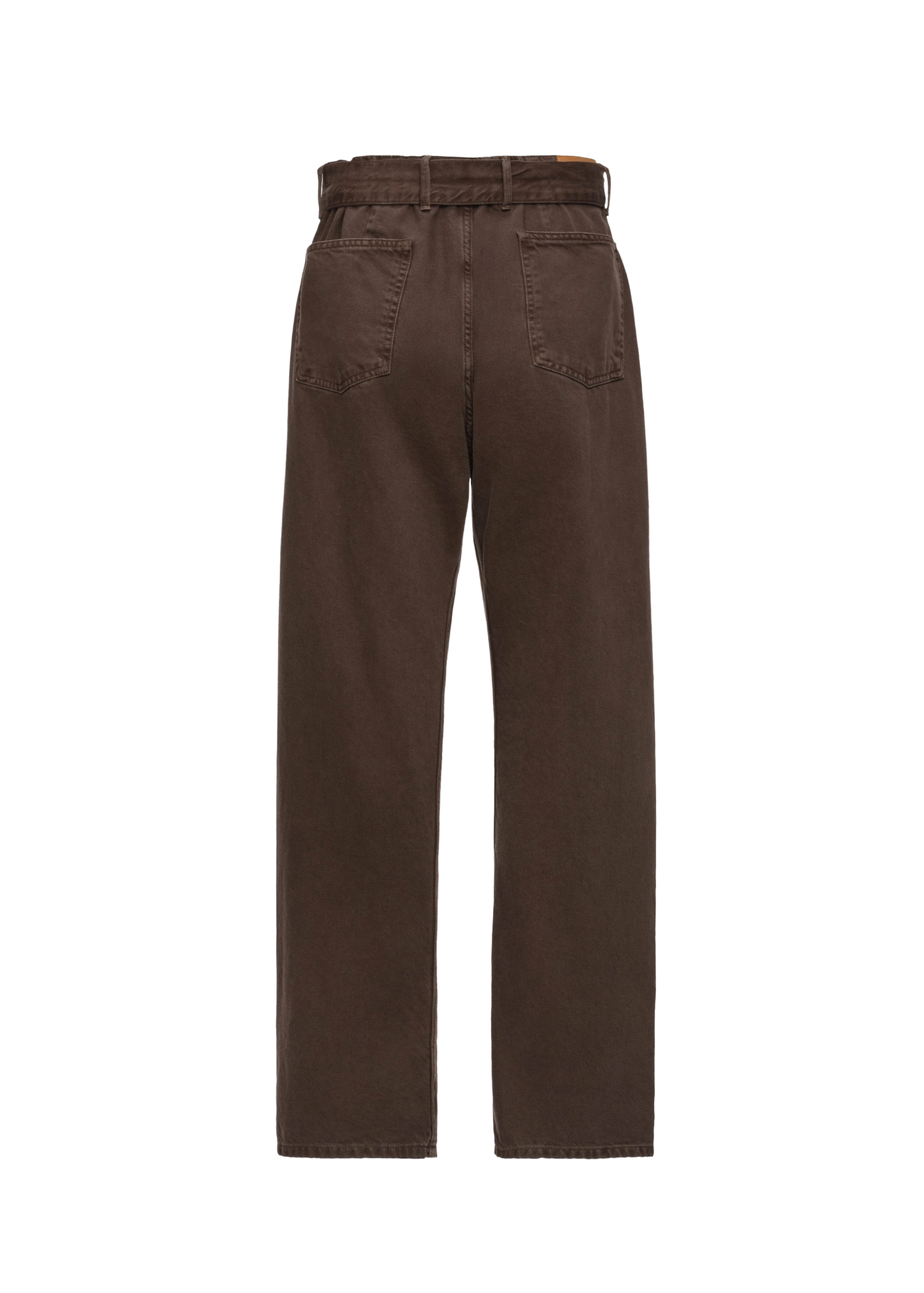 Denim Low-rise Belted Trousers