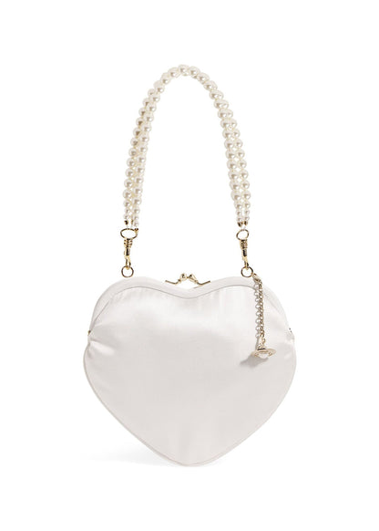 Belle Heart Pearl Top-Handle Bag