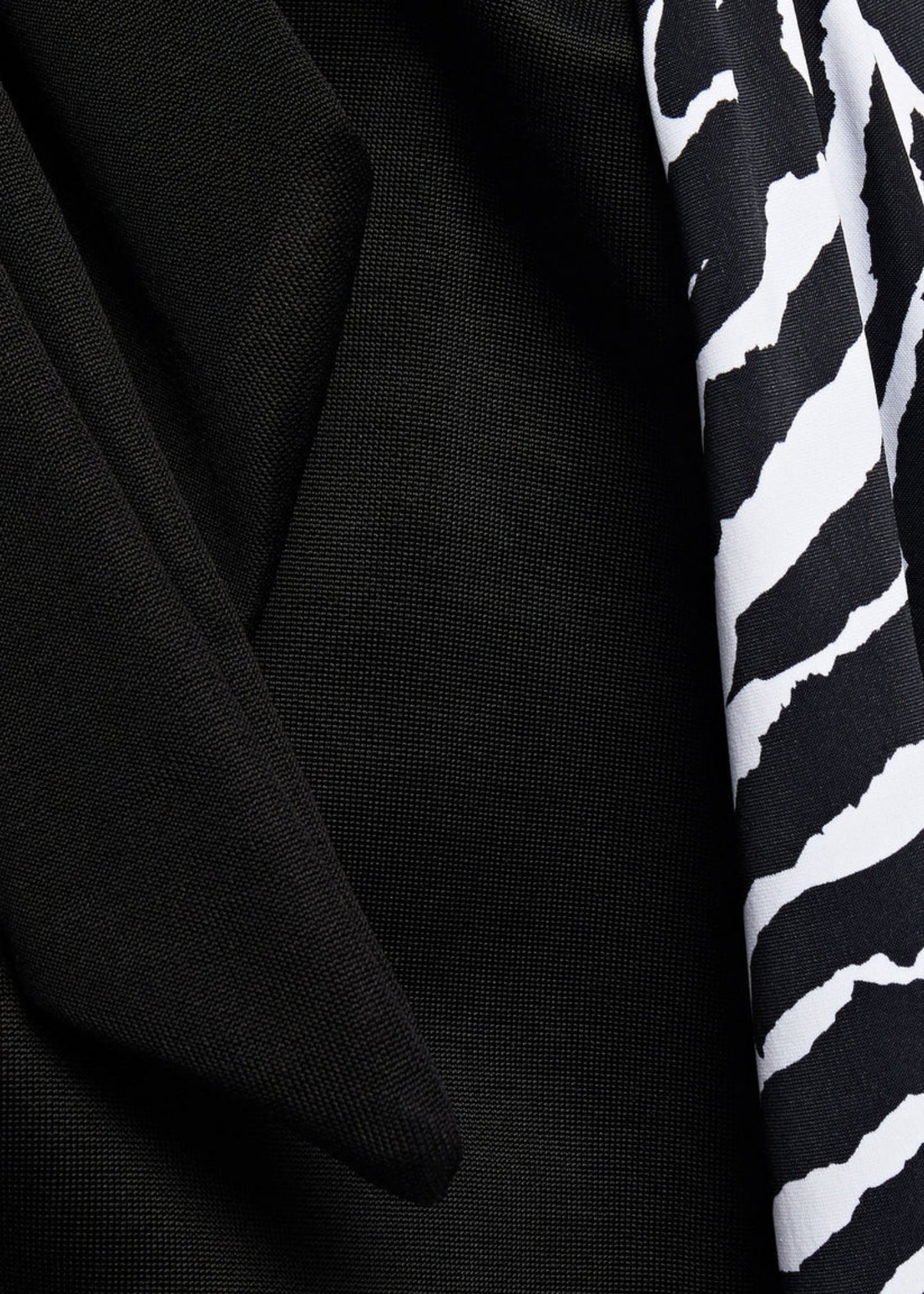 Black Zebra Satin Blouse