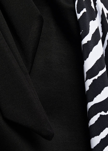 Black Zebra Satin Blouse
