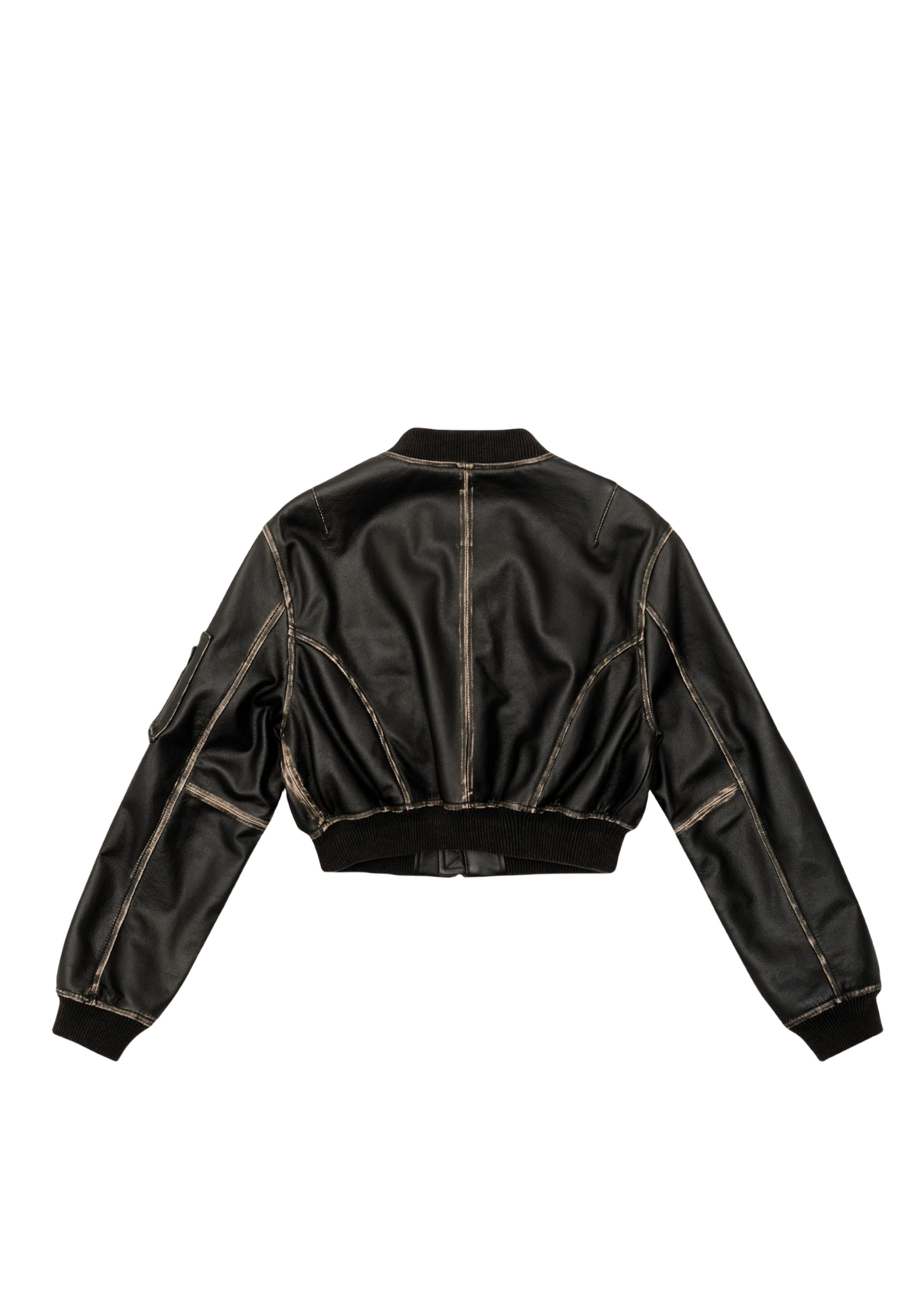 Wildworld Retro Pilot Short Leather Jacket