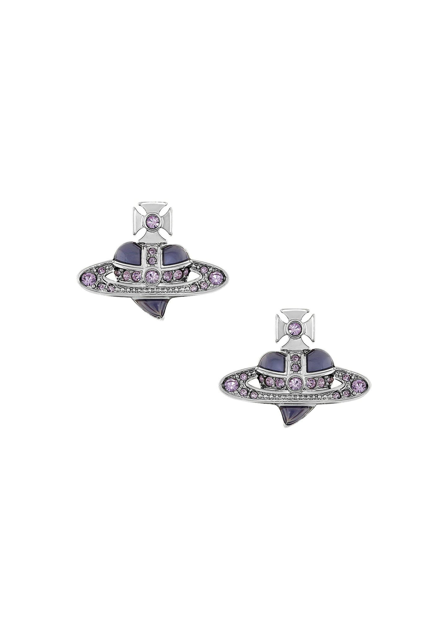 Diamante Heart Earrings