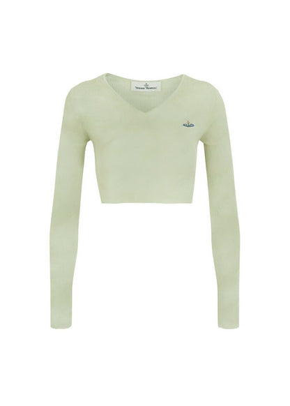 Bea Cropped V-neck Top