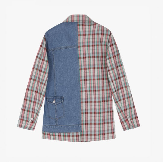 SJYP Boxy Fit Tartan Check Jacket