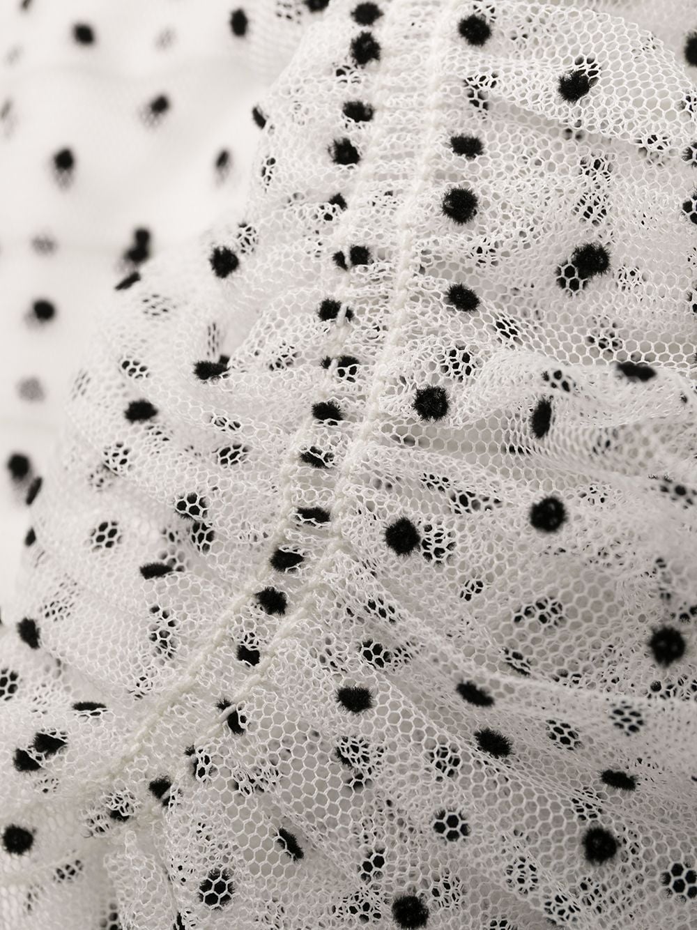 Dot Mesh Pleated Skirt Mini Dress