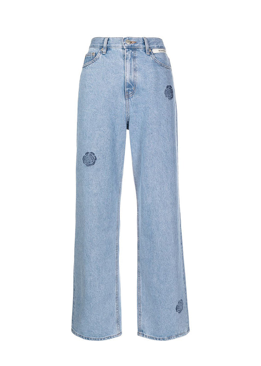 Blue Rose Stamped Jeans