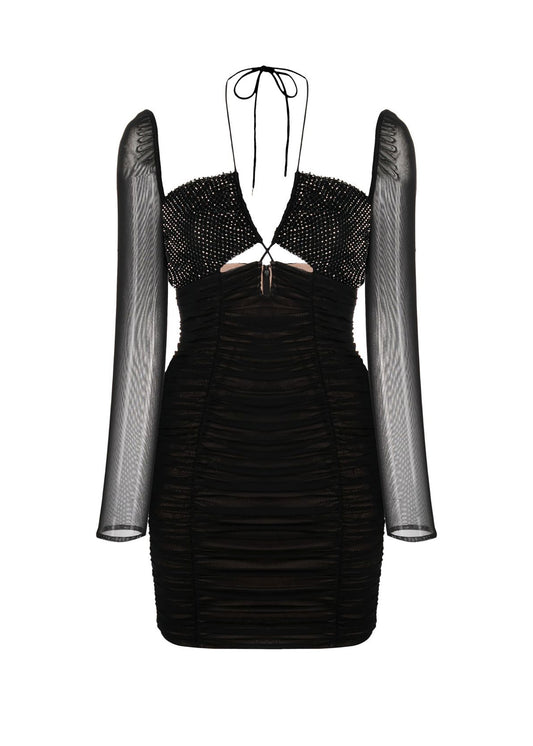 Diamante Fishnet Dress