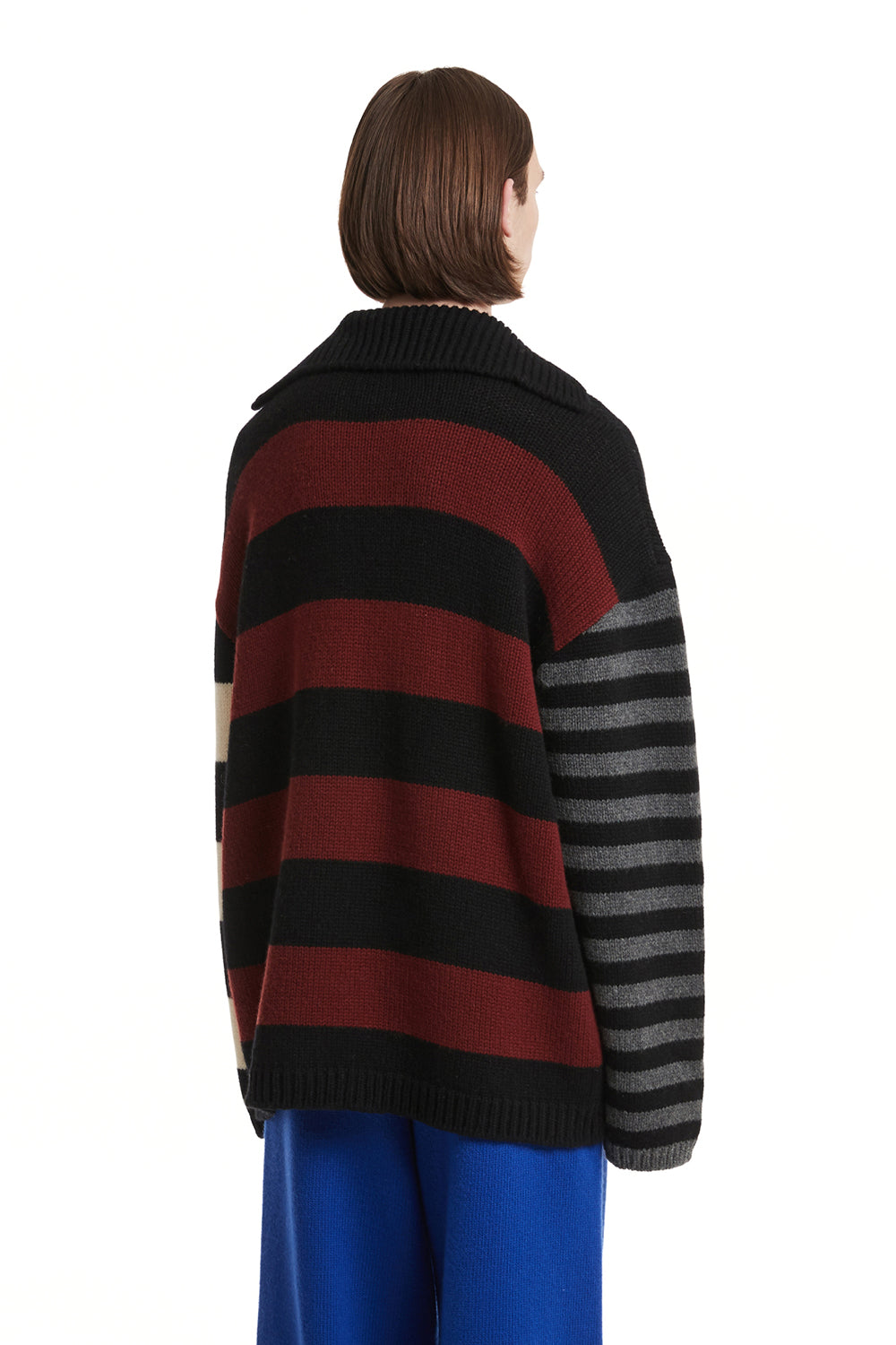 TRUNK PROJECT Stripe Pique Polo Knit Sweater