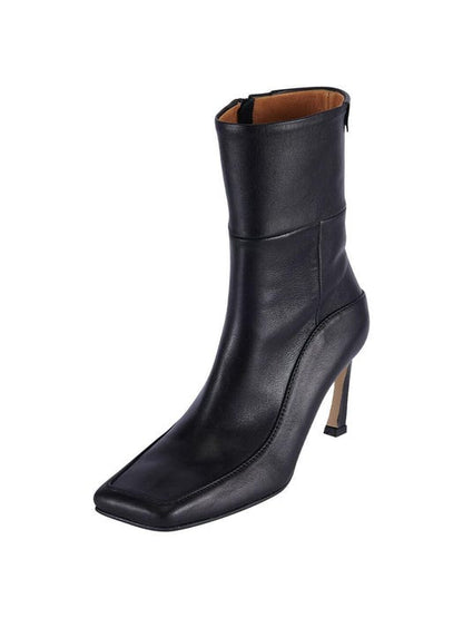 Wide Square Ankle Boots