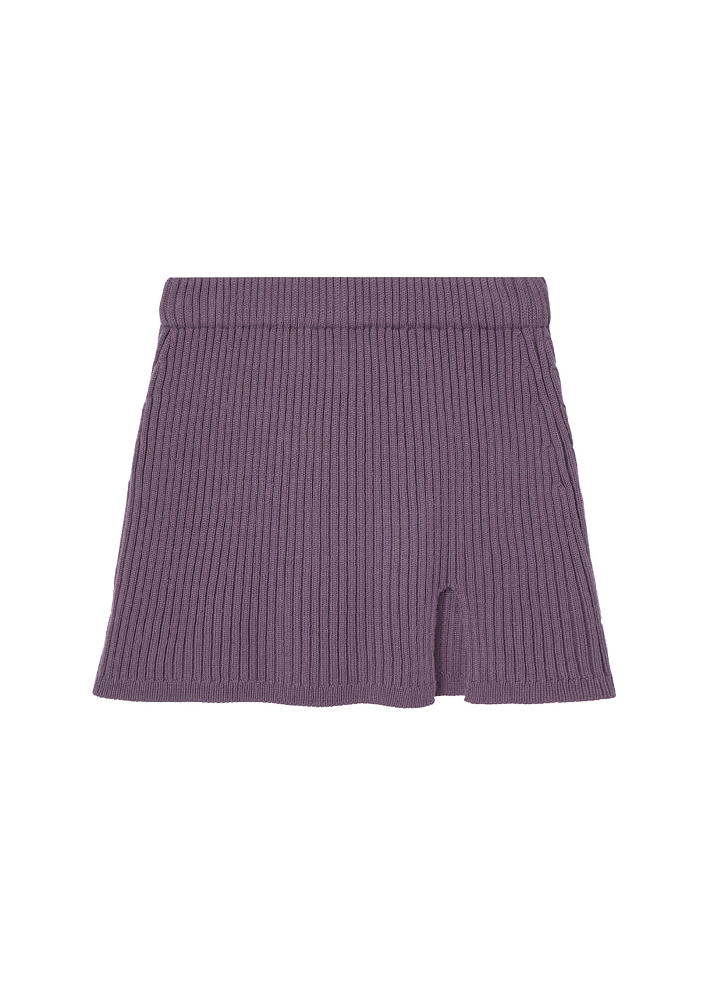 Slit Knit Mini Skirt