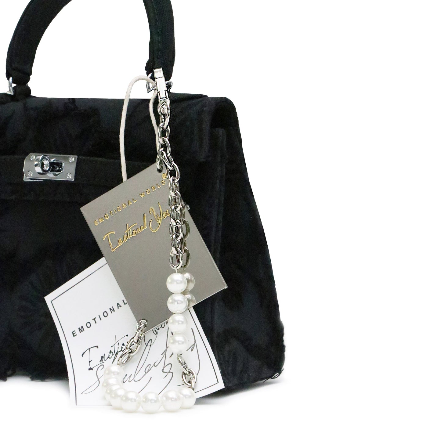 Tag pearl bag pendant - OS
