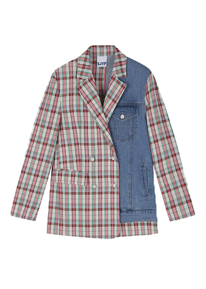 SJYP Boxy Fit Tartan Check Jacket