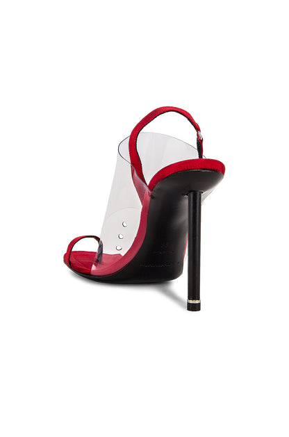 Alexander Wang Kaia Satin Heels in Red