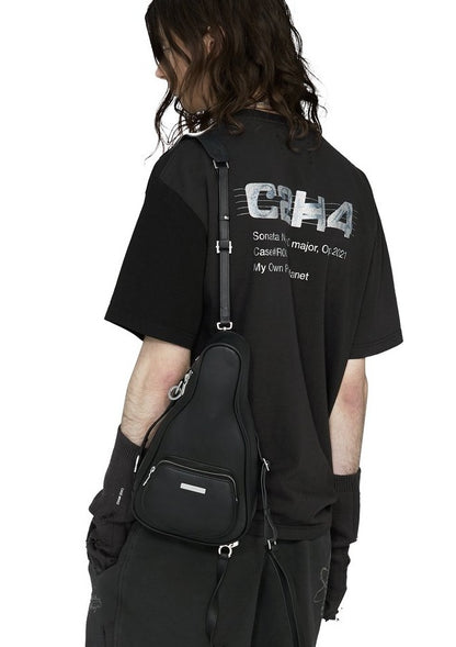 C2H4 Panelled Print T-shirt
