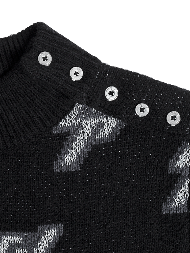 C2H4 Black Reflective Knit Vest